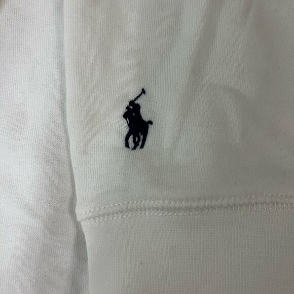Polo by Ralph Lauren Cream Hoodie with Multicolor Logo NEW - Picture 3 of 4
